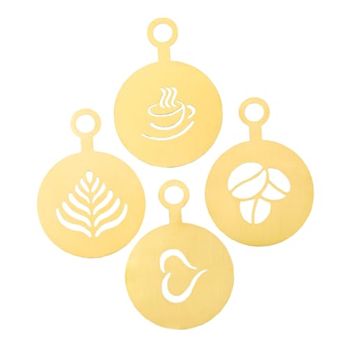 MUCKLILY 4 Stück Teiliges Edelstahl Schablonen für Latte Art und Kuchen Dekoration mit Aufhängeöffnung Vielseitig Einsetzbar für Kaffee Kekse Gebäck und Präzise Backmotive MUCKLILY 4 Stück Teiliges Edelstahl Schablonen für Latte Art und Kuchen Dekoration mit Aufhängeöffnung Vielseitig Einsetzbar für Kaffee Kekse Gebäck und Präzise Backmotive von MUCKLILY