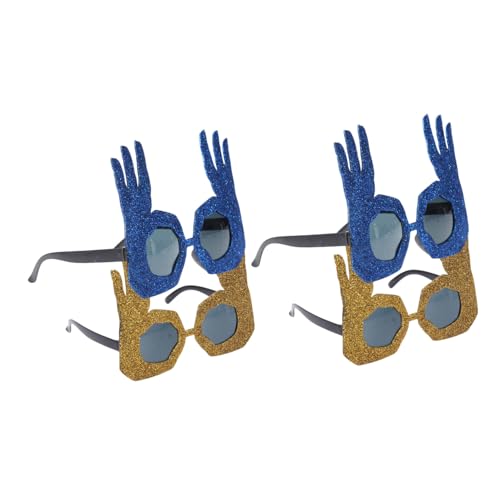 MUCKLILY 4 Stück Teiliges Lustige Finger-sonnenbrillen aus Robustem mit Glitzer Originelle Ok-Geste Partybrillen als Witzige Fotorequisiten und Kostümzubehör für Feierlichkeiten MUCKLILY 4 Stück Teiliges Lustige Finger-sonnenbrillen aus Robustem mit Glitzer Originelle Ok-Geste Partybrillen als Witzige Fotorequisiten und Kostümzubehör für Feierlichkeiten von MUCKLILY