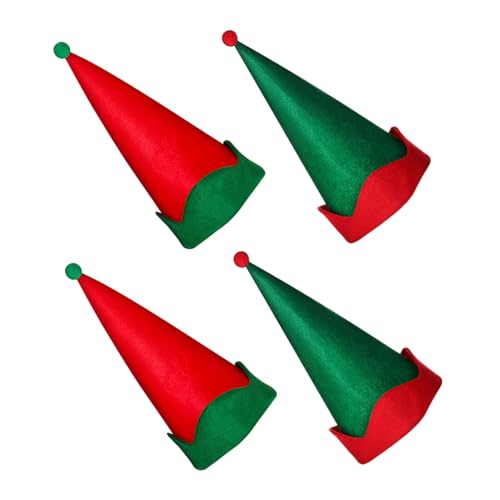 MUCKLILY 4 Stück Teiliges Weihnachts-feen-hüte aus Weichem Filz Konische Zwergmützen für Damen und Herren Bunte Elf-kostüm-accessoires für Weihnachtsfeier Halloween und Cosplay MUCKLILY 4 Stück Teiliges Weihnachts-feen-hüte aus Weichem Filz Konische Zwergmützen für Damen und Herren Bunte Elf-kostüm-accessoires für Weihnachtsfeier Halloween und Cosplay von MUCKLILY