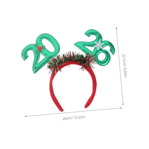 MUCKLILY 4 Stück Teiliges Year Headband Glitzerndes Tinsel Stirnband mit Schneeflocken und Beeren Leichte Bequeme Partyhaarreifen für Festliche Silvester Weihnachtsdekoration von MUCKLILY