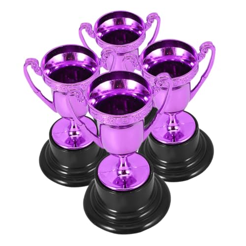 MUCKLILY 4 Stück Trophäendekoration Trophäen für Spiele Kleiner Trophäenbecher aus Kunststoff -Preis-Trophäe Party Gefälligkeiten Mini -Trophäe Trophäenspielzeug Plastik Violett MUCKLILY 4 Stück Trophäendekoration Trophäen für Spiele Kleiner Trophäenbecher aus Kunststoff -Preis-Trophäe Party Gefälligkeiten Mini -Trophäe Trophäenspielzeug Plastik Violett von MUCKLILY
