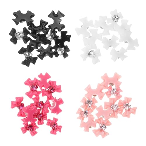 MUCKLILY 40 Stück Schleifen Nail Charms Nageldekorationen DIY Maniküre Schmuck für Fingernägel Nail Art Zubehör in und Dunkel von MUCKLILY