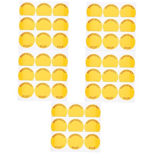 MUCKLILY 5 Sätze Not-aus-schild Hallo Not-aus-etiketten Aufkleber Für Elektrische Etiketten Elektroaufkleber Und Warnaufkleber Für Geräte Not-aus-aufkleber Pvc 10 Stück * 5 von MUCKLILY