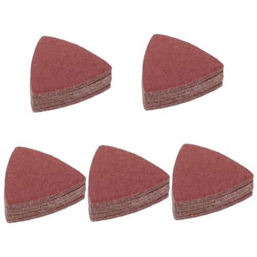 MUCKLILY 5 Sätze Palm Schleifpapier Bohrer Schleifset Nass Trocken Schleifpapier Dreieck Schleifpads Schleifpapier Filmscheibe Trockenbau Oszillationswerkzeug Schleifpad 20 Stück * 5 von MUCKLILY