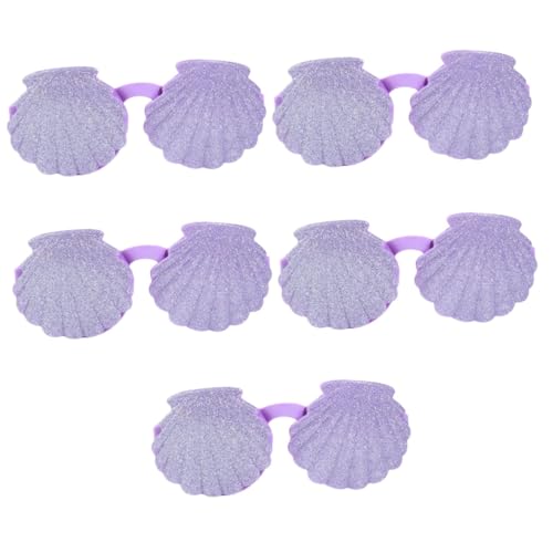MUCKLILY 5 Stück Shell-brille Muschelförmige Brille Party Gefälschte Kinderbrille Festival Sonnenbrille Kostümbrille Fake-brille Für Foto -requisiten Karneval Brille Stk Violett MUCKLILY 5 Stück Shell-brille Muschelförmige Brille Party Gefälschte Kinderbrille Festival Sonnenbrille Kostümbrille Fake-brille Für Foto -requisiten Karneval Brille Stk Violett von MUCKLILY