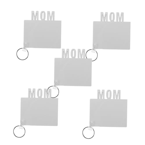 MUCKLILY 5 Stück Sublimation Schlüsselanhänger Blanko Diy Schlüsselketten für Kreative Designs für Muttertag und Festlichkeiten Dekorative Blanko Schlüsselanhänger von MUCKLILY