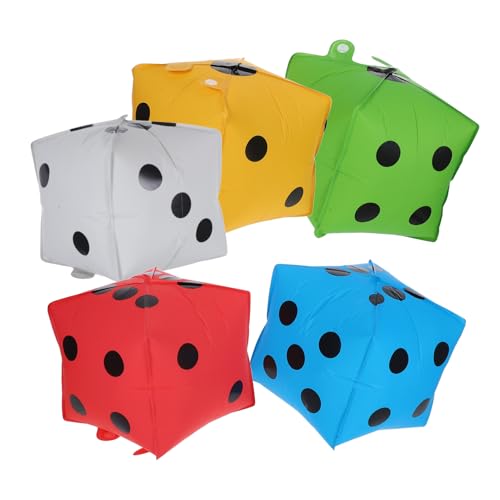 MUCKLILY 5 Stück Würfel Ballon Luftballons für Geburtstagsfeier Dekorationen für Karnevals-Mottopartys Karnevalsballons Spiel Ballons quadratische Luftballons Aluminiumfolie von MUCKLILY