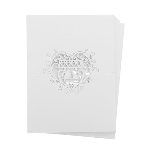 MUCKLILY 50 Stück Hochzeits-tischkarten Herzform mit Vogel-motiv Filigrane Hohlraum-dekoration Leichte Wiederverwendbare Sitzplatzkarten für Festliche Anlässe Wie Hochzeit Verlobung und von MUCKLILY