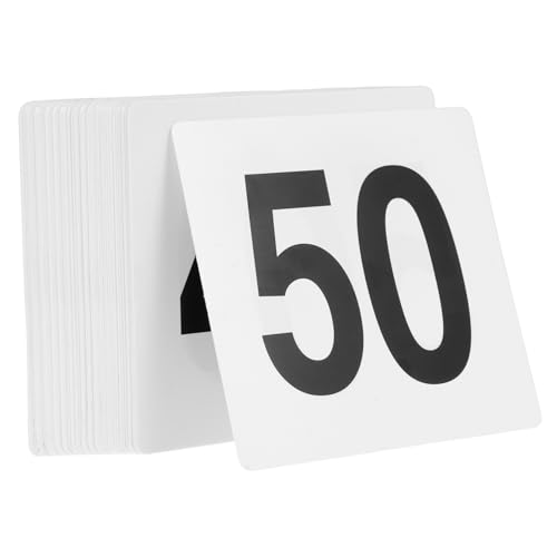 MUCKLILY 50 Stück Tischnummern Tischsitzkarten Hochzeitssitzkarten Tischkarten Für Sitzplatznummern Platzkarten Hochzeitsnummernkarten Restaurant Tischschilder Esszimmertisch Pvc MUCKLILY 50 Stück Tischnummern Tischsitzkarten Hochzeitssitzkarten Tischkarten Für Sitzplatznummern Platzkarten Hochzeitsnummernkarten Restaurant Tischschilder Esszimmertisch Pvc von MUCKLILY