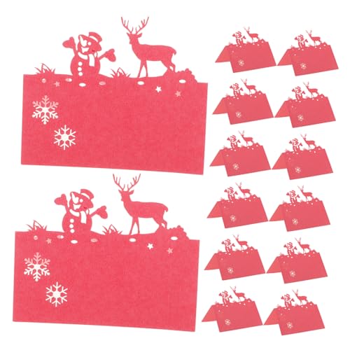MUCKLILY 50 Stück Weihnachts Tischkarten mit Schneemann und Rentier Festliche Platzkarten für Feiertagsdinner und Partys Dekorative Namenskarten für Winterfeiern MUCKLILY 50 Stück Weihnachts Tischkarten mit Schneemann und Rentier Festliche Platzkarten für Feiertagsdinner und Partys Dekorative Namenskarten für Winterfeiern von MUCKLILY