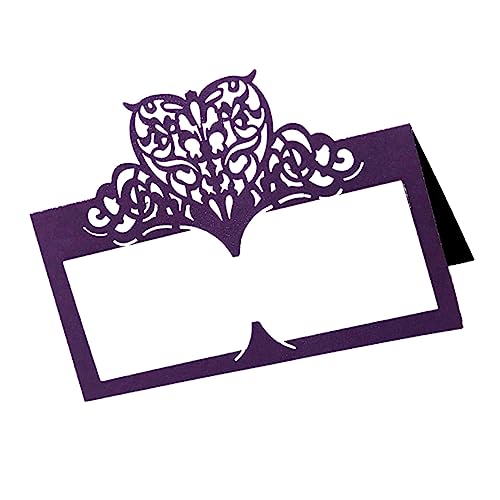 MUCKLILY 50Stücke Liebe Herzförmige Platzkarten für Hochzeiten Partys und Feiern Vintage Papier Namensschilder für Tischdekoration Dunkelviolett MUCKLILY 50Stücke Liebe Herzförmige Platzkarten für Hochzeiten Partys und Feiern Vintage Papier Namensschilder für Tischdekoration Dunkelviolett von MUCKLILY