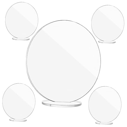 MUCKLILY 5Sätze Runde Leere Tischkarten für Hochzeiten Partys und Holzfüßen Sitzplatzkarten und Dekoration von MUCKLILY