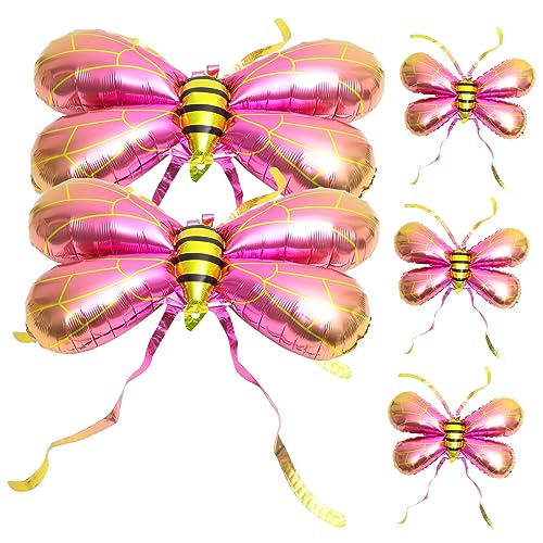 MUCKLILY 5st Kostüme Anziehen Cosplay-ballons Honigbienendekor Feenparty-dekorationen Taubenballons Cosplay-outfits Schmetterlingsballon Flügel Kind Aluminiumfolie Performance-kostüm von MUCKLILY