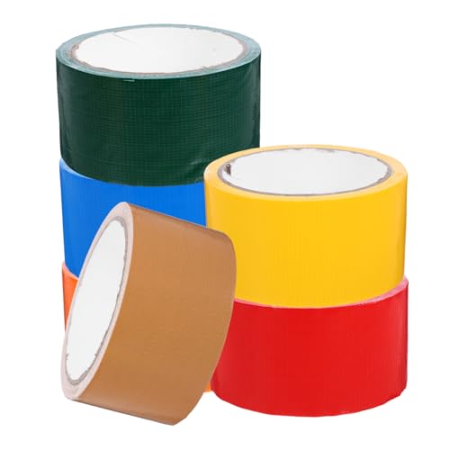 MUCKLILY 6 Rollen Dekoratives Klebeband Farbband Süßes Klebeband Bunte Klebebänder Bodenband Für Klassenzimmer Verpackungsband Buntes Band Farbiges Packband Bulk-klebeband Massenband Stoff von MUCKLILY