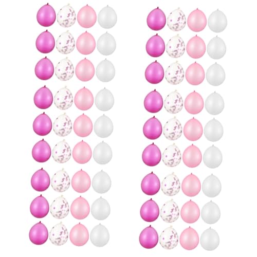 MUCKLILY 6 Sätze Ballonanzug Hochzeitsdekoration latex luftballons Partyballons Party-Konfetti-Luftballons Latex-Anzug rosafarbenes Outfit Paillettenballons Geburtstagsfeier Ballon von MUCKLILY