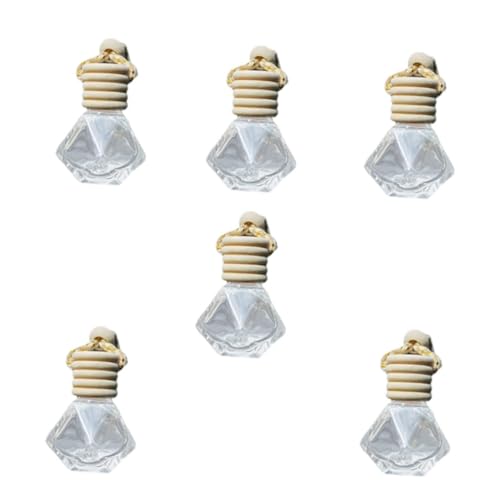 MUCKLILY 6 Stück Hängende Parfümflaschen Nachfüllbare Aromatherapie Diffusoren für Auto und Zuhause Transparente Designflaschen für Duftöle und Dekorative MUCKLILY 6 Stück Hängende Parfümflaschen Nachfüllbare Aromatherapie Diffusoren für Auto und Zuhause Transparente Designflaschen für Duftöle und Dekorative von MUCKLILY