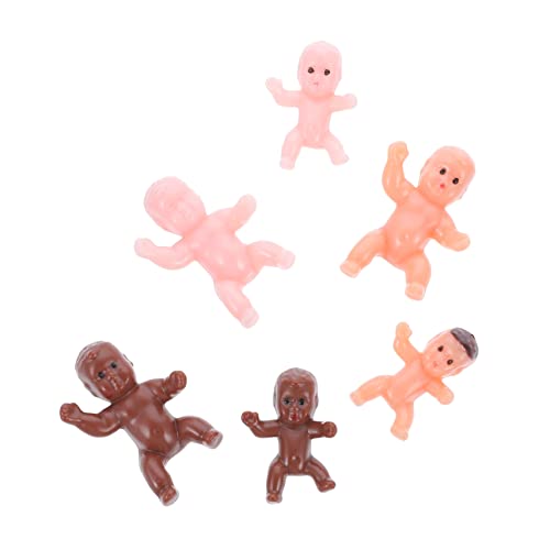 MUCKLILY 60st Babyspielzeug Aus Kunststoff Mini-babypuppen-babyparty Baby-dusche-puppe Baby-dusche-babys Vollmondgeschenke Für Babys Mini-babys Kuchen Duschzubehör von MUCKLILY