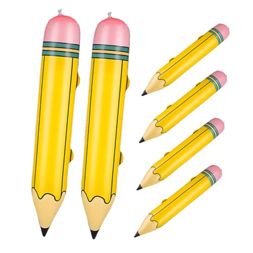 MUCKLILY 6Stücke Aufblasbare Bleistift Ballons Material Dekoration für Schulanfangspartys Klassenzimmer Garten und Fotoshootings Lustige Praktische und Lebendige MUCKLILY 6Stücke Aufblasbare Bleistift Ballons Material Dekoration für Schulanfangspartys Klassenzimmer Garten und Fotoshootings Lustige Praktische und Lebendige von MUCKLILY