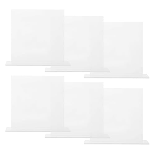 MUCKLILY 6Stücke Tischschilder für Hochzeiten Leere Tischnummern zum Beschriften Quadratische Form für DIY Dekoration und Sitzplatzorganisation von MUCKLILY