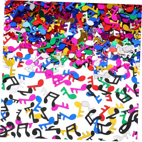 MUCKLILY 8 Packungen Teiliges Musiknoten Konfetti Papier Streudeko für Tisch und Party Langlebig und Vielseitig für Geburtstags Abschluss Silvesterfeiern Bunte und Schwarze Musiknoten Mix von MUCKLILY