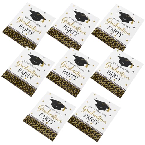 MUCKLILY 8 Stück Einladungskarten zur Abschlussfeier Stilvolle Graduation Party Karten aus Personalisierbare Einladungskarten für Graduierung Moderne Gestaltung für Unvergessliche Feiern MUCKLILY 8 Stück Einladungskarten zur Abschlussfeier Stilvolle Graduation Party Karten aus Personalisierbare Einladungskarten für Graduierung Moderne Gestaltung für Unvergessliche Feiern von MUCKLILY