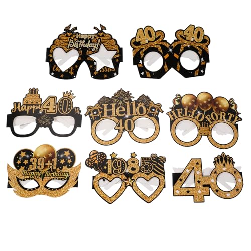 MUCKLILY 8 Stück Geburtstag Papierbrille Lustige Geburtstagsbrille Dekorationsbrille Leicht Tragbar Für Party Foto Requisiten Feier Zubehör Unisex MUCKLILY 8 Stück Geburtstag Papierbrille Lustige Geburtstagsbrille Dekorationsbrille Leicht Tragbar Für Party Foto Requisiten Feier Zubehör Unisex von MUCKLILY