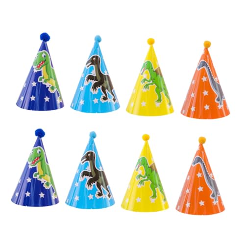 MUCKLILY 8 Stück Teiliges Papierhut für Kindergeburtstage Partyhüte für Geburtstagsfeiern Babypartys und Kostümpartys Zufällige Farben Zufällige Farbe von MUCKLILY