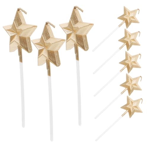 MUCKLILY 8 Stück Teiliges Sternförmige Geburtstagskerzen Metallic Kuchenkerzen für Hochzeiten und Geburtstagsfeiern Dazzling Cake Topper für Unvergessliche Feiern MUCKLILY 8 Stück Teiliges Sternförmige Geburtstagskerzen Metallic Kuchenkerzen für Hochzeiten und Geburtstagsfeiern Dazzling Cake Topper für Unvergessliche Feiern von MUCKLILY