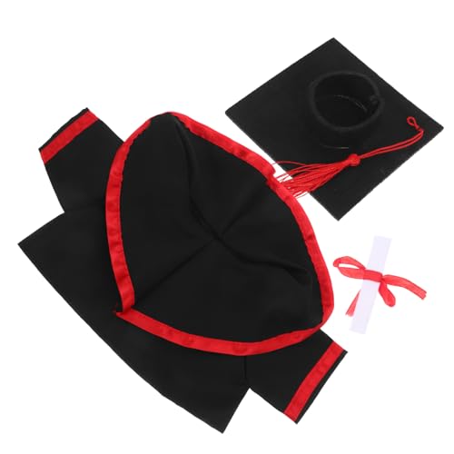 MUCKLILY Abschlusskostüm für Puppen Plüschtiere der Abschlusssaison Abschlusstierplüsch Abschlussdekoration plüschige Kleidung Abschlusshut Abschlusskappe Abschlussmütze Stoff rot MUCKLILY Abschlusskostüm für Puppen Plüschtiere der Abschlusssaison Abschlusstierplüsch Abschlussdekoration plüschige Kleidung Abschlusshut Abschlusskappe Abschlussmütze Stoff rot von MUCKLILY