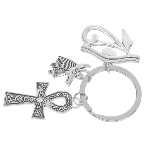 MUCKLILY Antike Ägyptische Schlüsselbund Anubis Symbol Key Ring Für Rucksack -autobüro Ägyptischer Reiz Religiöser Schlüsselbund Böser Augen Keychain Ägyptische Ornamente von MUCKLILY