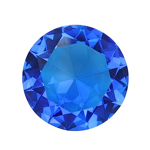 MUCKLILY Blauer Künstlicher Facettierter Dekodiamant Gefälschter Romantische Hochzeits und Wohnraumdekoration Edles Schmuckornament für Brautparty und Feierlichkeiten von MUCKLILY