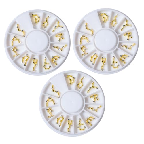 MUCKLILY Charms mit Strasssteinen Nageldekoration für Nägel Handys und Scrapbooking Hochwertige Nagelkunst Charms Boxen für Nagelsalons von MUCKLILY