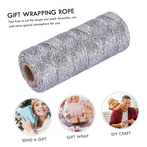 MUCKLILY DIY Bastelschnur Baumwollseil Silber Kordel zum Basteln Geschenkverpackung Hochzeit Party Dekoration Flexibel Zuschneidbar Praktische Handarbeit MUCKLILY DIY Bastelschnur Baumwollseil Silber Kordel zum Basteln Geschenkverpackung Hochzeit Party Dekoration Flexibel Zuschneidbar Praktische Handarbeit von MUCKLILY