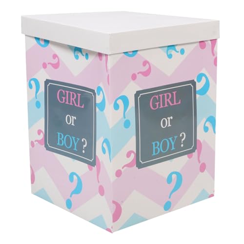 MUCKLILY Dekorative Papier Ballonbox Junge Für Shower Party Faltbare Geschlechtsreveals Box Mit Babypartybox Für Überraschungen von MUCKLILY
