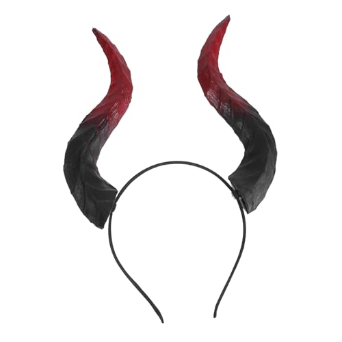 MUCKLILY Detachable Ox Horn Headband Leichtes Halloween Haarreif Damen Verstellbar Für Cosplay Party Karneval Festliche Verkleidung von MUCKLILY