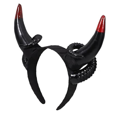 MUCKLILY Devil Horn Headband für Erwachsene Stabiles Bequemes Horn Haarband Halloween Cosplay Kopfschmuck für Frauen und Männer Langlebiges Party Accessoire Einzigartiges Gothic Design MUCKLILY Devil Horn Headband für Erwachsene Stabiles Bequemes Horn Haarband Halloween Cosplay Kopfschmuck für Frauen und Männer Langlebiges Party Accessoire Einzigartiges Gothic Design von MUCKLILY