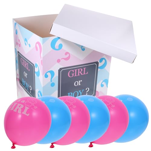 MUCKLILY Gender Reveal Box mit Farbigen Ballons Diy Partydeko für Shower Große Geschlechtsverkündende Geschenkbox Geeignet für Jungen und Mädchen Enthüllung MUCKLILY Gender Reveal Box mit Farbigen Ballons Diy Partydeko für Shower Große Geschlechtsverkündende Geschenkbox Geeignet für Jungen und Mädchen Enthüllung von MUCKLILY