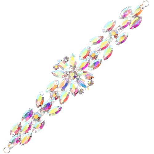 MUCKLILY Glitzernde Hochzeit Applikation Strass Blumenpatch für Brautgürtel Kleid DIY Schmuck Kleidung Taschen Schuhe Zubehör von MUCKLILY