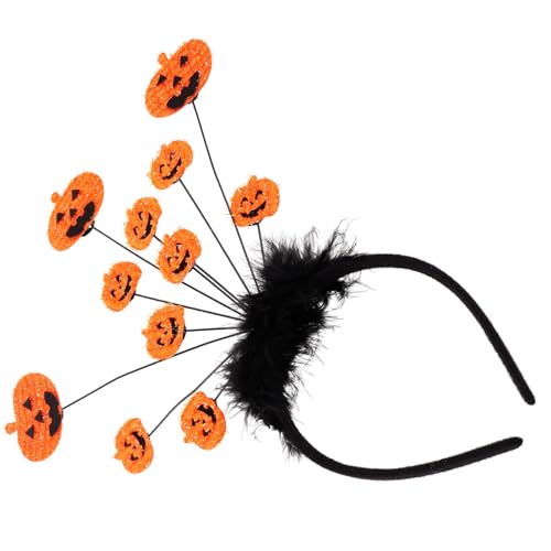 MUCKLILY Halloween Haarreif Kürbis Design Party Haarschmuck Cosplay Zubehör für Damen und Herren Langlebiges Stirnband für Halloween Kostüm und Festtagsdekoration von MUCKLILY