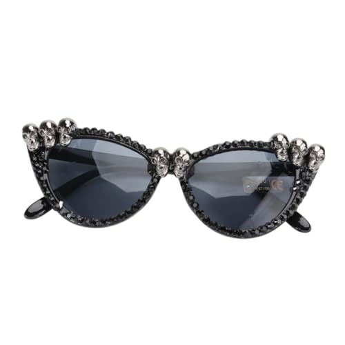 MUCKLILY Halloween Schädelbrille Silber Partybrille für Erwachsene Party-accessoire mit Totenkopf-motiv für Kostümfeste Karneval und Festival von MUCKLILY