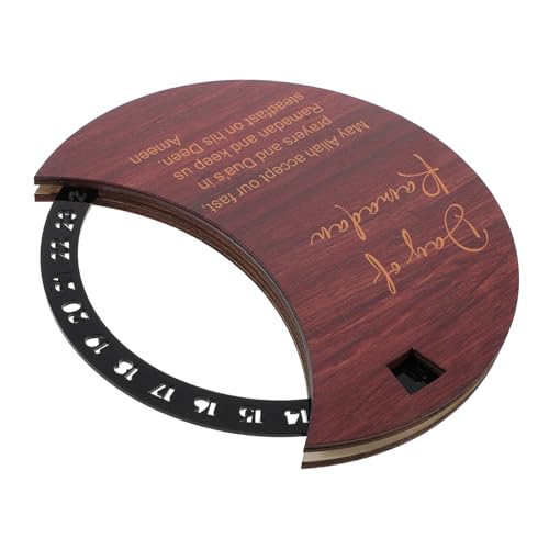MUCKLILY Holz Ramadan Countdown Kalender Drehbare Festtagsdekoration für Eid Mubarak Kreative Gestaltung für Bürodekoration Vielseitig Einsetzbar zur Feier Mehrerer Feiertage von MUCKLILY