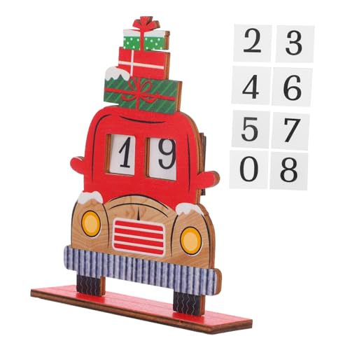 MUCKLILY Holz Weihnachts Countdown Kalender mit Handbemaltem Weihnachtsmann und Lkw Design Weihnachten Dekoration für Festliche MUCKLILY Holz Weihnachts Countdown Kalender mit Handbemaltem Weihnachtsmann und Lkw Design Weihnachten Dekoration für Festliche von MUCKLILY