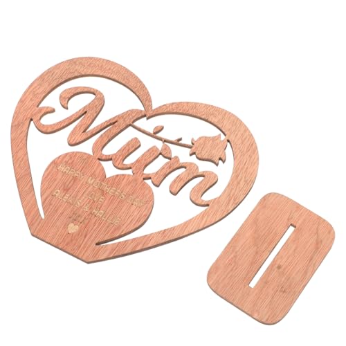 MUCKLILY Holzherzen Dekoration für Muttertag Kreatives Holzschild mit Herzform Wiederverwendbar für Tischdeko und für Wohnzimmer Schlafzimmer und Besondere Anlässe MUCKLILY Holzherzen Dekoration für Muttertag Kreatives Holzschild mit Herzform Wiederverwendbar für Tischdeko und für Wohnzimmer Schlafzimmer und Besondere Anlässe von MUCKLILY