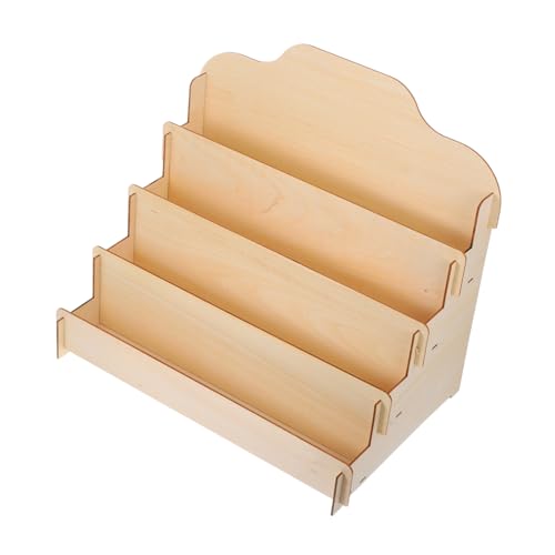 MUCKLILY Holzständer Karten Organizer aus Robustem Sperrholz Multifunktionaler Grußkarten Postkartenhalter Einfacher Aufbau DIY fähig Stabiler Präsentationsständer für Ladentheke und Tisch von MUCKLILY