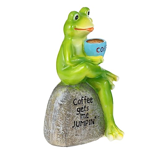 MUCKLILY Kreatives Harzornament Frosch Niedliche Tisch und Gartendekoration für Kinder Schreibtisch Accessoires Langlebig und Ästhetisch von MUCKLILY