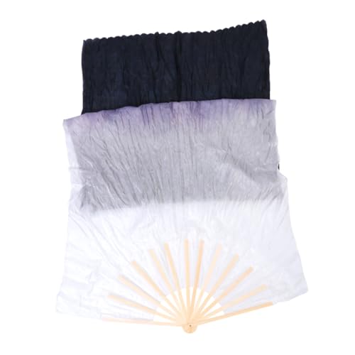 MUCKLILY Langer Bauchtanz fächer aus Seide und Holz Farbverlaufender Schleierfächer in Leichter Flexibler Tanzfächer für Damen und Erwachsene Einfach und Elegant von MUCKLILY