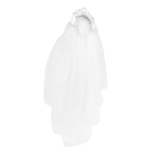 MUCKLILY Mädchen Blumenkranz Haarschmuck mit Weißem Spitzen schleier Verstellbares Foto accessoire für Hochzeitsfeier Kommunion Party Bühnenauftritt MUCKLILY Mädchen Blumenkranz Haarschmuck mit Weißem Spitzen schleier Verstellbares Foto accessoire für Hochzeitsfeier Kommunion Party Bühnenauftritt von MUCKLILY