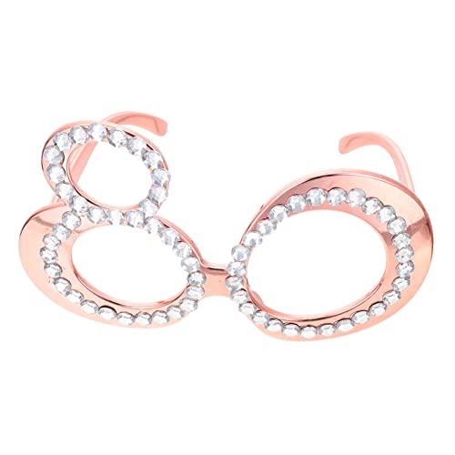 MUCKLILY Neuartige Brillen Zum Foto Requisite Für Geburtstagsfeiern Roségoldene Partybrille Für Unvergessliche Erinnerungen von MUCKLILY