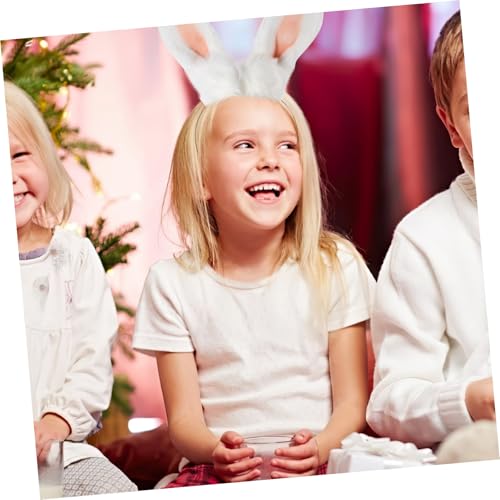 MUCKLILY Niedliches Hasenohren Stirnband aus Plüsch Handgefertigtes Cosplay Haarband mit Bequemer Passform Elastisch und Formstabil Geeignet für Make up Partys und Alltag von MUCKLILY