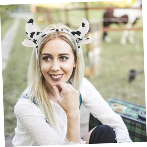 MUCKLILY Niedliches Kuhhörner Stirnband Kopfband für Kostüm Cosplay Party Deko Weiches Haarband Elastisch für Damen Herren Alltag Halloween MUCKLILY Niedliches Kuhhörner Stirnband Kopfband für Kostüm Cosplay Party Deko Weiches Haarband Elastisch für Damen Herren Alltag Halloween von MUCKLILY